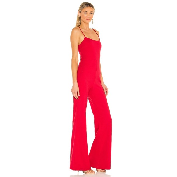 Lovers + Friends Pants - Lovers And Friends Lavinia Jumpsuit Red Classic Party Flare SMALL Spring Summer